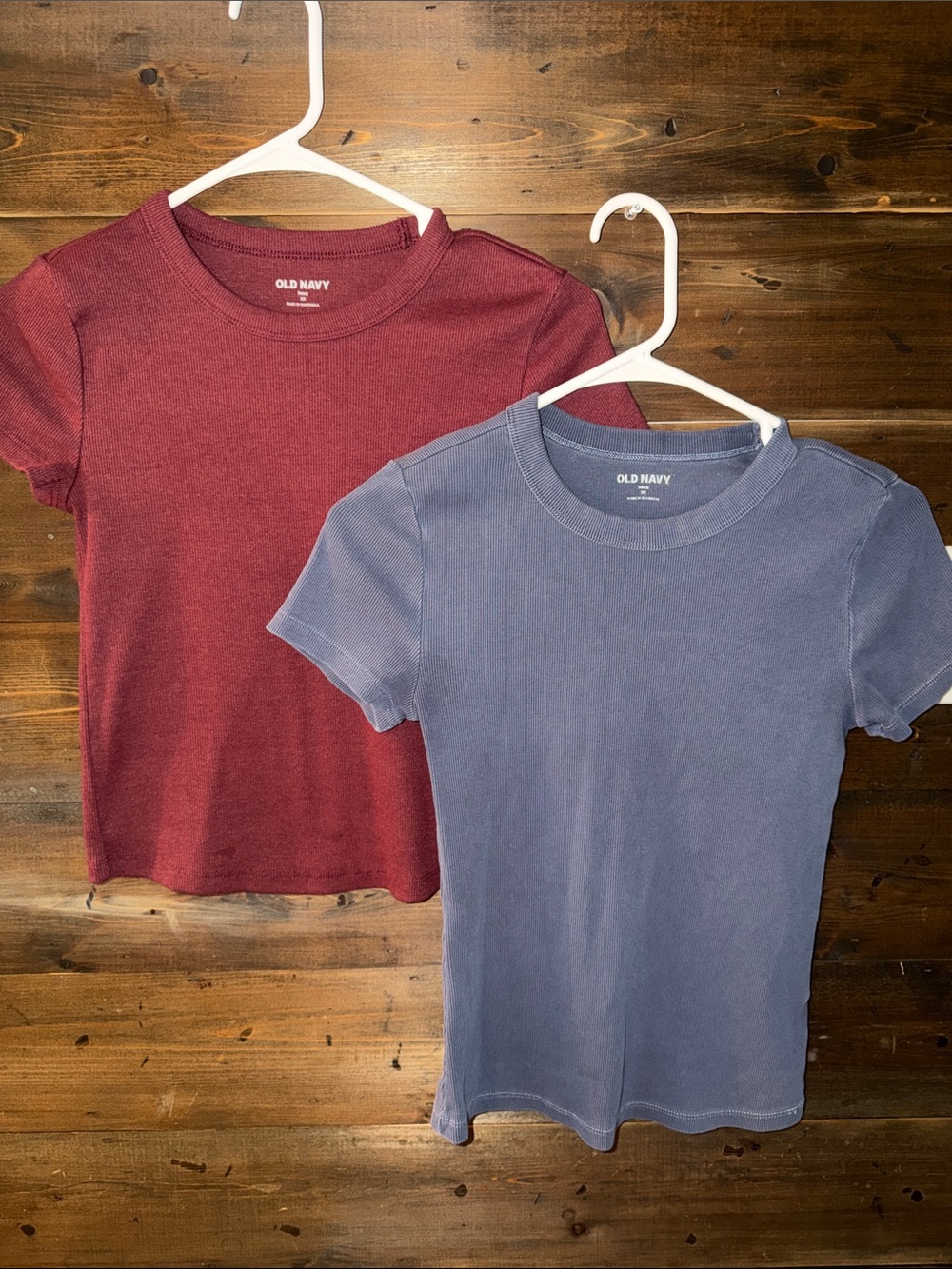 Old Navy Women’s Short Sleeve Tees - Maroon & Slate Blue